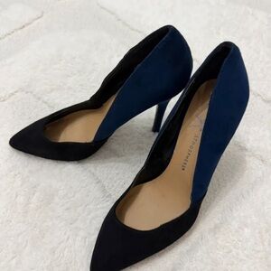 Atmosphere Sophisticated Black and Blue Heels